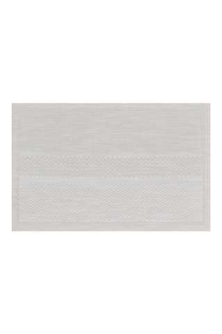 4 individuais de mesa Slow Life - Bege e branco - 50 x 30 cm
