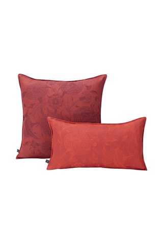 Capa de almofada em linho Ottomane Pivoine - Vermelho - 48 x 27 cm