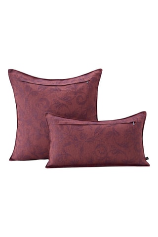 Capa de almofada em linho Symphonie Baroque - Vermelho e violeta - 48 x 48 cm