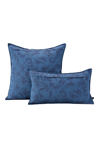 Capa de almofada em linho Symphonie Baroque - Azul - 48 x 48 cm