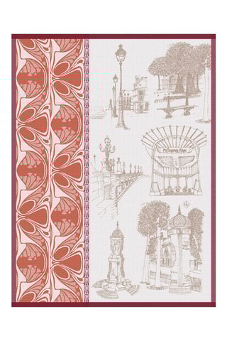 2 panos Carnet de Paris - Vermelho
