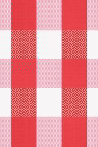 2 panos Carreaux - Rosa e vermelho
