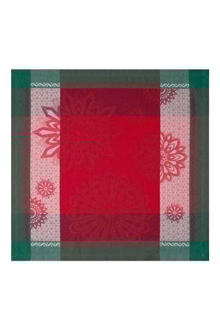 4 guardanapos de pano Lumière d’étoiles - Vermelho e verde - 55 x 55 cm