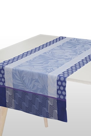 Caminho de mesa revestido Nature Urbaine - Azul - 50 x 150 cm