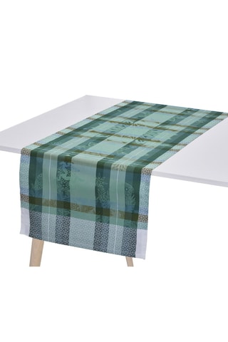 Caminho de mesa Hiver em Ecosse - Verde e azul - 50 x 200 cm