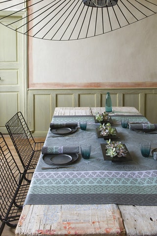 Toalha de mesa revestida retangular Bastide - Cinzento