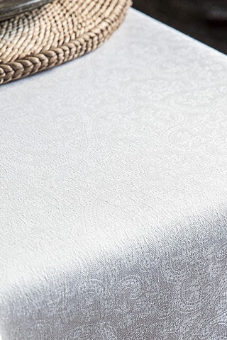 Toalha de mesa retangular Portofino Fiori - Branco