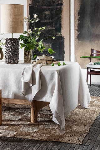 Toalha de mesa retangular Portofino Fiori - Bege