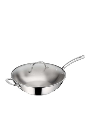 Roestvrijstalen Wokpan en Deksel 18/10 Evelia - 32 cm 