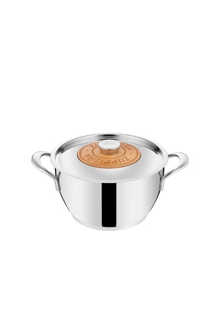 Roestvrijstalen Kookpot 18/10 met Kersenhouten Deksel Emozione Zuppiera® - 4,65 l