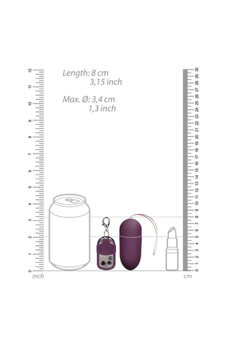 Œuf vibrant à télécommande Violet - 8 cm