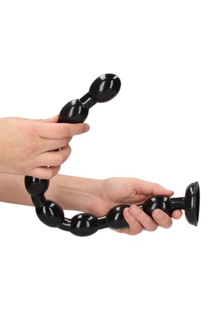 Perles anales Dildo - Noir - 47 cm