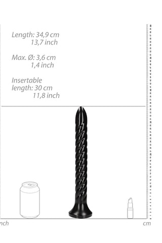 Serpent anal waterproof Swirl - Noir - 34,9 cm