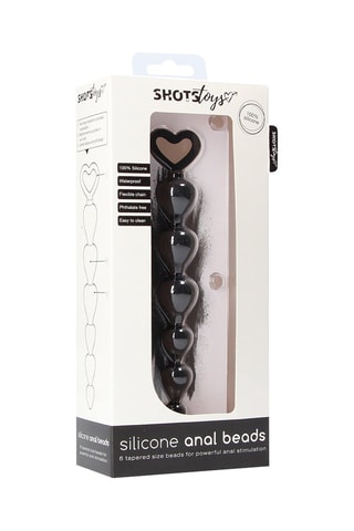 Chapelet anal waterproof - Noir - 14,8 cm