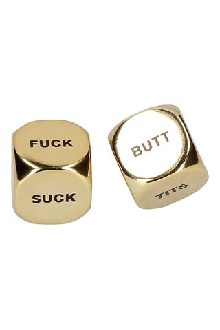 Jeu de 2 dés coquins Doré