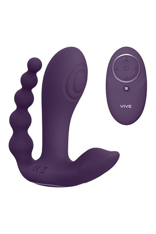 Vibromasseur et stimulateur clitoridien et anal Kata - 
Violet - 12 cm