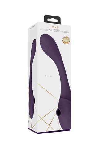 Vibromasseur pliable waterproof Mirai - Prune - 23,4 cm