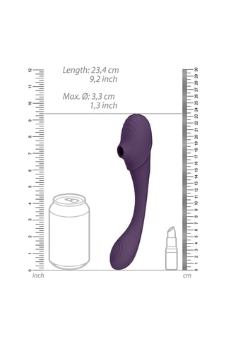 Vibromasseur pliable waterproof Mirai - Prune - 23,4 cm