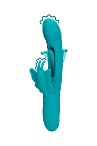 Vibromasseur papillon Loveline by Shots - Turquoise - 14,2 cm