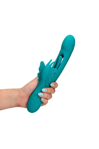 Vibromasseur papillon Loveline by Shots - Turquoise - 14,2 cm