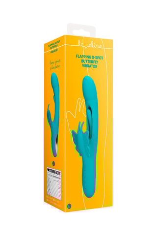 Vibromasseur papillon Loveline by Shots - Turquoise - 14,2 cm