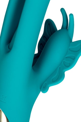 Vibromasseur papillon Loveline by Shots - Turquoise - 14,2 cm