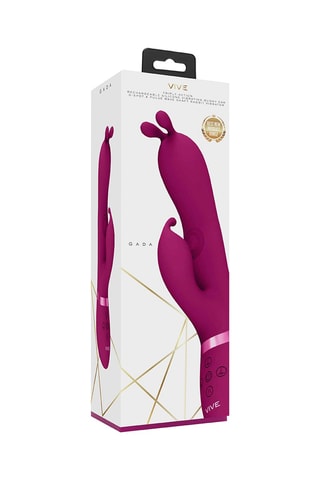 Vibromasseur Rabbit Gada Rose - 22,8 cm