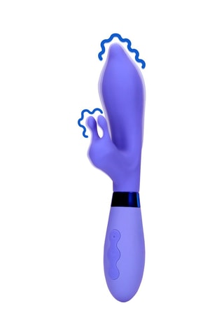 Vibromasseur Rabbit Loveline by Shots - Bleu - 8,5 cm