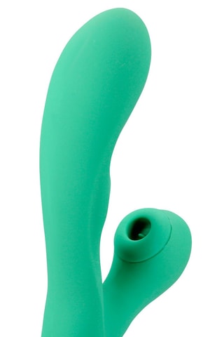 Vibromasseur Rabbit Loveline by Shots - Vert - 12,5 cm