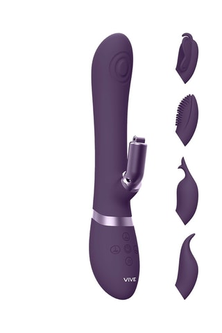 Vibromasseur et stimultateur clitoridien Etsu - Violet - 22,3 cm