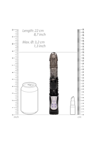 Vibromasseur Dolphin - Noir - 22,5 cm