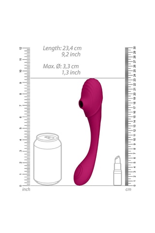 Vibromasseur pliable waterproof Mirai - Fuchsia - 23,4 cm