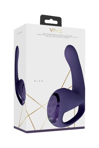 Vibromasseur waterproof Riko - 12 cm - Violet