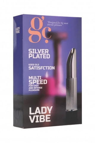 Mini vibromasseur Lady Vibe Argenté - 13,5 cm