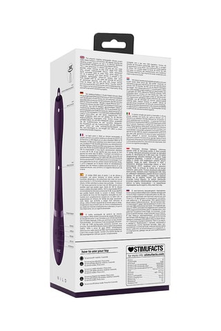 Vibromasseur Rabbit rotatif Nilo Violet - 22 cm