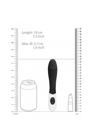 Vibromasseur Ribbed Noir - 19 cm