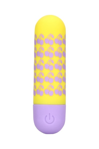 Vibromasseur  I Cherryish You S-Line by Shots - Jaune et violet - 3,8 cm