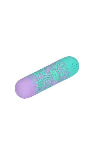 Vibromasseur  Lip off Some Steam S-Line by Shots - Vert et violet - 3,8 cm