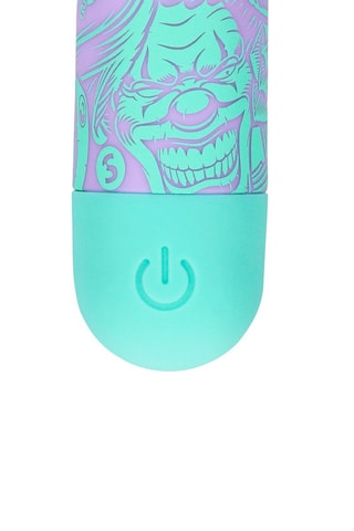 Vibromasseur  Lip off Some Steam S-Line by Shots - Vert et violet - 3,8 cm