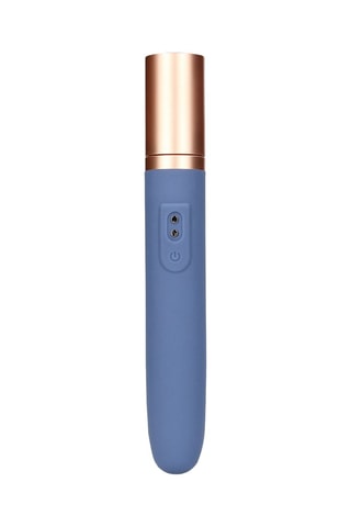 Vibromasseur de voyage - Bleu et doré  - 13 cm