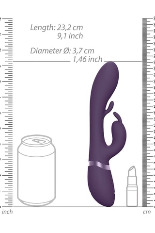 Vibromasseur Rabbit Tama Violet - 27,6 cm