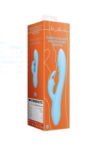 Vibromasseur Ultra Soft Rabbit - Bleu - 12,5 cm