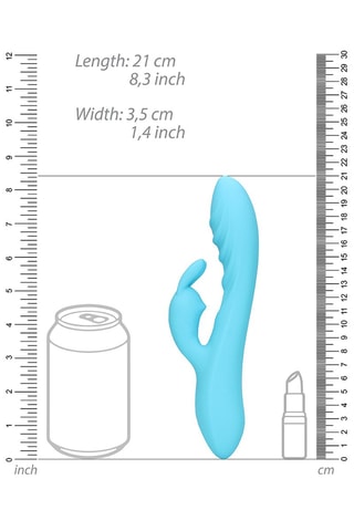 Vibromasseur Ultra Soft Rabbit - Bleu - 12,5 cm