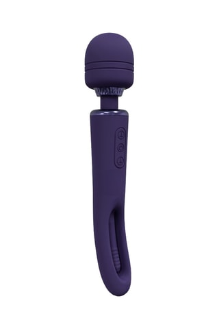 Vibromasseur 2-en-1 waterproof Kiku - Bleu foncé - 12 cm