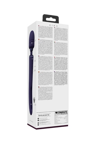 Vibromasseur 2-en-1 waterproof Kiku - Bleu foncé - 12 cm