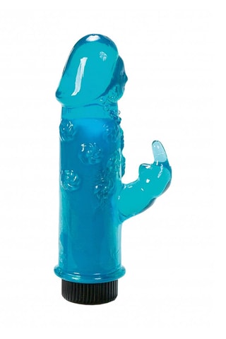 Vibromasseur Rabbit Bleu - 14,5 cm