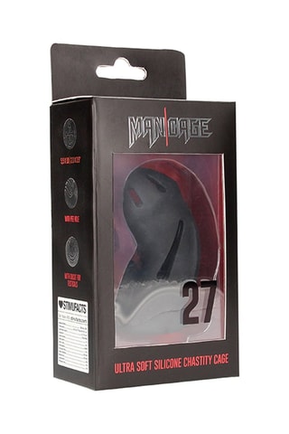 Cage de chasteté Model 27 Noir - 5,4 x 9,8 x 5,9 cm