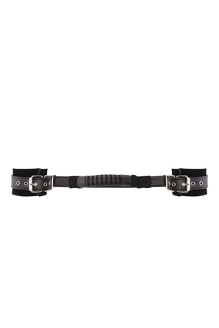 Menottes ajustables en cuir Noir