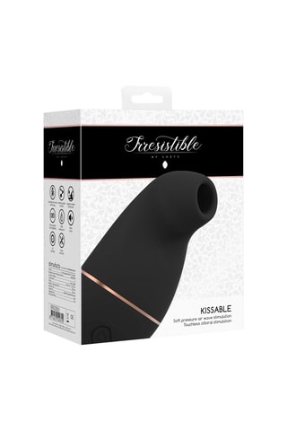 Stimulateur clitoridien Irresistible Kissable - Noir