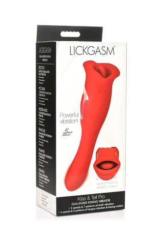 Stimulateur clitoridien waterproof Kiss and Tell Pro - Rouge - 11,4 cm